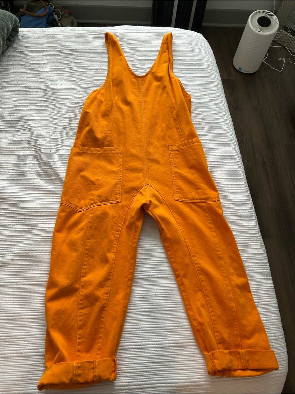 We The Free/Free People Orange Overalls with Utility Pockets